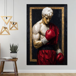 Golden Frame Boxing Champion - NicheCanvas
