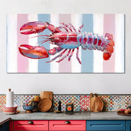 Lobster Dreams Striped Tapestry - NicheCanvas