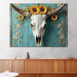 Sunflowers on Rustic Vibes - NicheCanvas