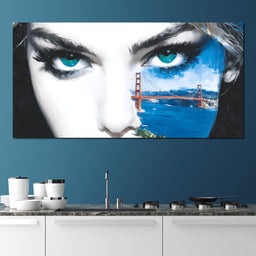 Golden Gate Reflections Within Eyes - NicheCanvas