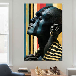 Pan Africa Colours Silhouette - NicheCanvas