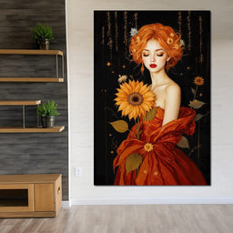Lady Sunflower - TooplesArt - NicheCanvas