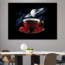 Planetary Coffee Dreamscape - NicheCanvas
