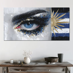 Golden Sun Blue Eye - NicheCanvas