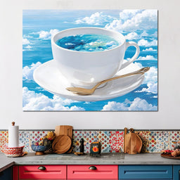 Cup of Clouds Sky Dream - NicheCanvas