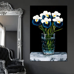 Petals in Midnight Bloom - NicheCanvas