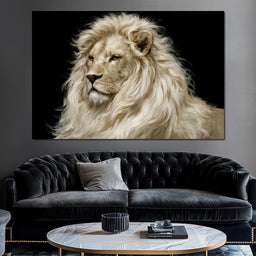 Noble Lion Mane of the Silent Plains - NicheCanvas