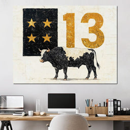 Starlit Cattle #13 - NicheCanvas
