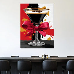 Espresso Martini Red Bow - NicheCanvas