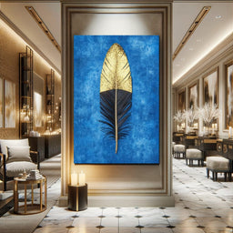 Golden Plume Harmony - NicheCanvas