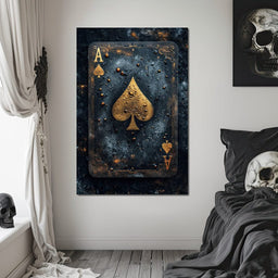 Golden Ace of Cosmic Dust - NicheCanvas