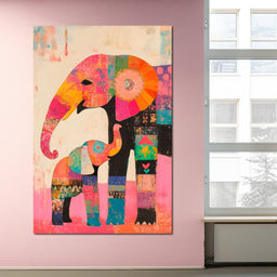 Elephant Patchwork Dreams - NicheCanvas