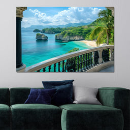 Oceanfront Paradise Escape - NicheCanvas