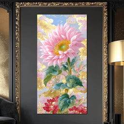 Golden Petal Reverie Blooming - NicheCanvas