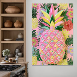 Tropical Solstice Island Pineapple - NicheCanvas