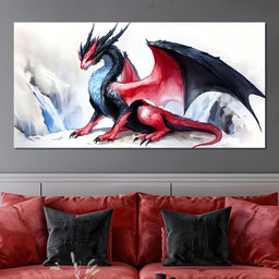 Dragon of Frozen Peaks - NicheCanvas