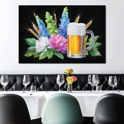 Golden Brew and Blossoms Fusion - NicheCanvas