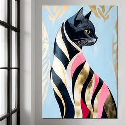 Feline Elegance Tapestry - NicheCanvas