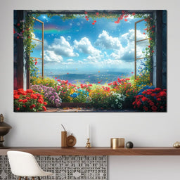 Blossom Breeze Panorama - NicheCanvas