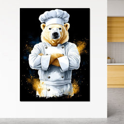 Polar Bear Chef - NicheCanvas