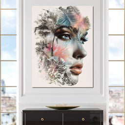 Tropical Muse Leaf Portrait - NicheCanvas