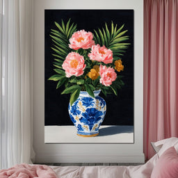 Blossoms In Porcelain Bliss - NicheCanvas