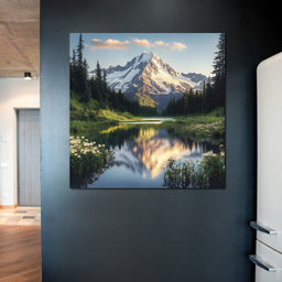 Mountaintop Reflections - NicheCanvas