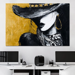 Golden Outlaw Shadow Portrait - NicheCanvas