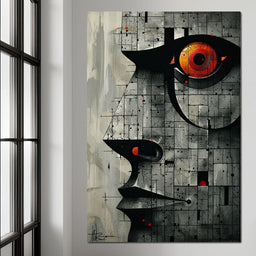 Enigmatic Gaze Fractal Mosaic - Cole Williams - NicheCanvas