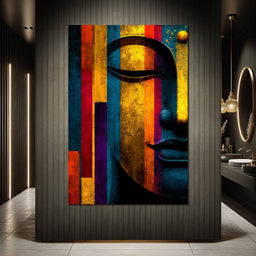 Radiant Stripes of Tranquil Face - NicheCanvas