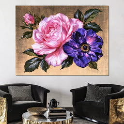 Celestial Rose And Cosmic Petals - NicheCanvas