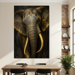 Elephant Gilded Wisdom - NicheCanvas