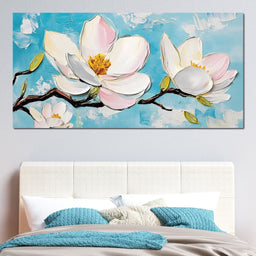 Blossoms on Cerulean Skies - NicheCanvas