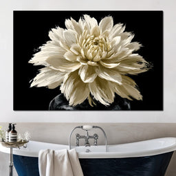 Pale Petals Held Against The Void - NicheCanvas