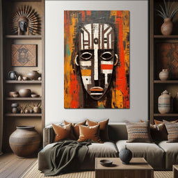 Tribal Mask 13 - Sakeem Gibbs - NicheCanvas
