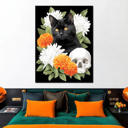 Nocturnal Feline Memento Bouquet - NicheCanvas