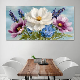 Pastel Meadow Floral Breeze - NicheCanvas