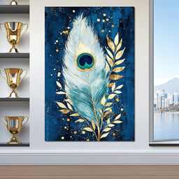 Peacock Plumage Radiance - NicheCanvas