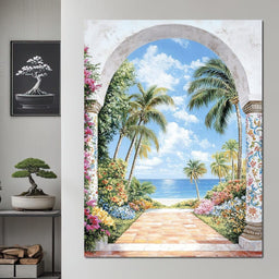 Tropical Archway Escape - NicheCanvas