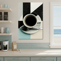 Geometric Morning Ritual Composition - NicheCanvas