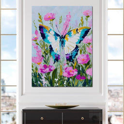 Radiant Butterfly Garden Dance - NicheCanvas