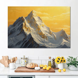 Golden Summit Dawn Radiance - NicheCanvas