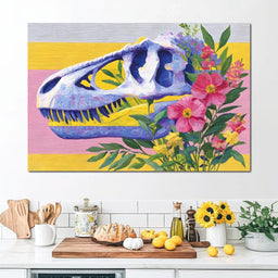 Dinosaur Bloom Fusion Canvas - NicheCanvas