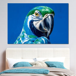 Parrot Portrait Vibrant View - NicheCanvas