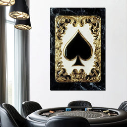 Opulent Ace of Spades Elegance - NicheCanvas