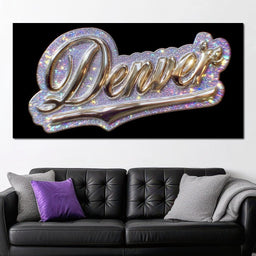 Denver Metallic Dreamscape - NicheCanvas