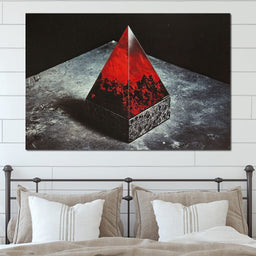 Ephemeral Crimson Obelisk - NicheCanvas