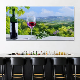 Sunlit Vineyard Elegance - NicheCanvas