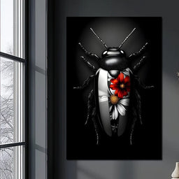 Petals and Velvet Wings - NicheCanvas