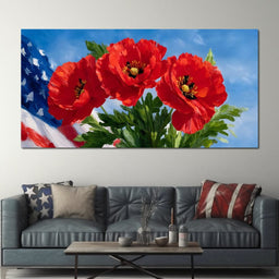 American Poppies in Bloom - NicheCanvas